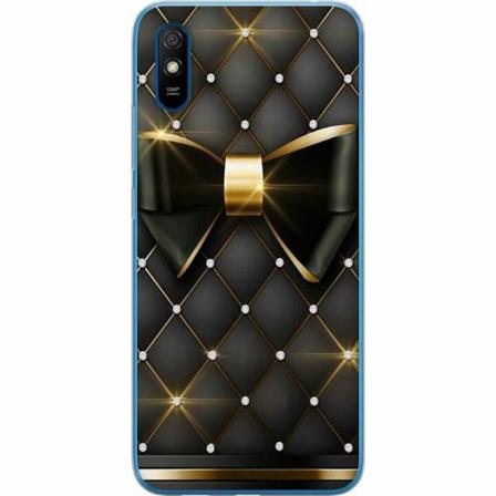 Xiaomi Redmi 9at Genomskinligt Skal Gyllene Rosett