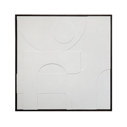 Beige canvas-seinätaide kehyksellä, 102,6x102,6 cm