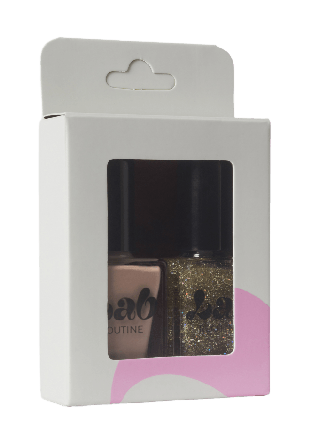 Lab Routine Nail Polish Duo Kit Presentaskar & set Unisex Guld 2X10ML