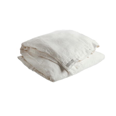Lovely Linen Påslakan - Tvättat Lin & bäddset Unisex Vit 240x220 cm