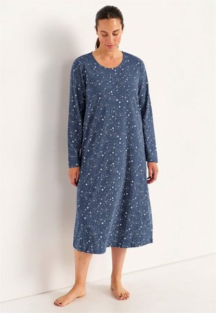 Cellbes of Sweden - Långt nattlinne - gråblå - för damer - 42/44