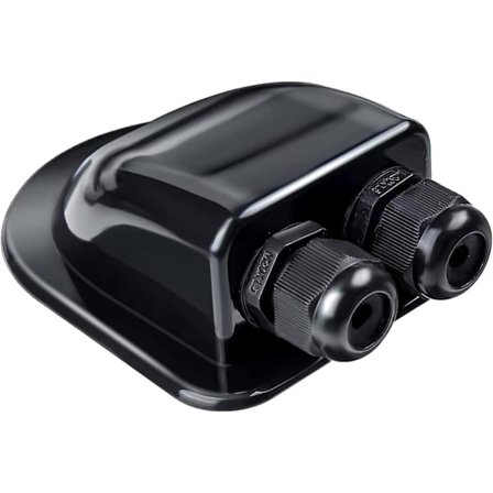 Solarkabelguide 2-vägs soltakguide tegel vattentät solmodul för husbil fotovoltaisk RV, svart