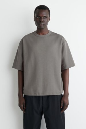 COS Homme T-Shirt Oversize À Panneaux En Nylon in Marron