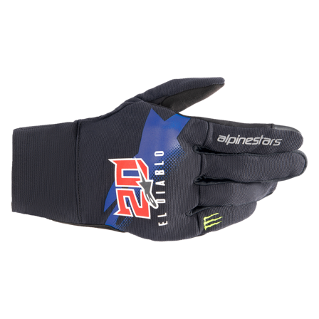 Motorhandschoenen Alpinestars FQ20 Reef Zwart/Blauw/Fel rood/Groen M