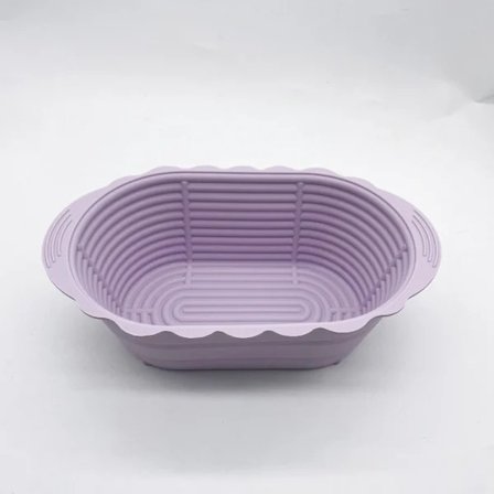 Ovn Baking Deig Gjæringsskål Sammenleggbar Oval Lilla