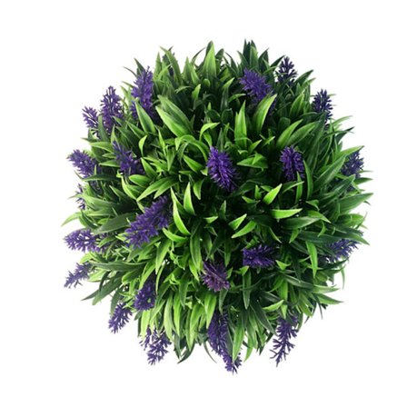 Konstgjord lavendelboll Blomkorg för kreativ konstgjord växt Lavendel Dekorativ boll Topiary boll för balkong D