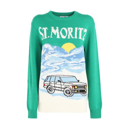Saint Barth, Round-neck Knitwear Groen, Heren, Maat:S