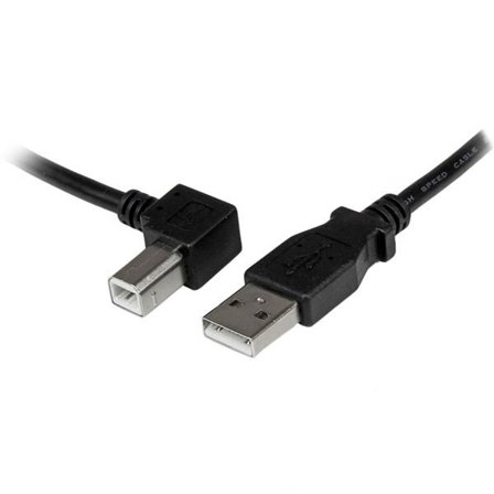 StarTech 2m USB 2.0 A to Left Angle B Cable Cord - 2 m USB Printer Cable - Left Angle USB B Cable - 1x USB A (M), 1x USB B (M) (USBAB2ML) - USB-kabel