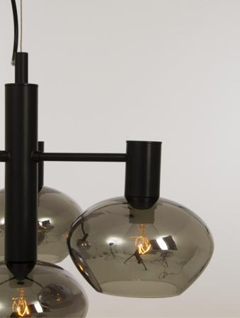Aneta Lighting BELL taklampe 4-lys, svart/sotet, 4 x E14