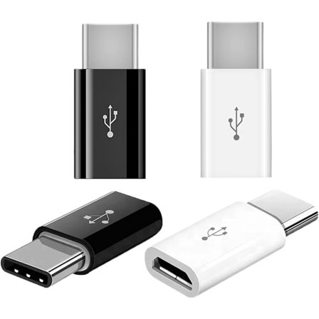 4 stk. USB C-adapter, USB C til Micro USB-adapter Type C hann til