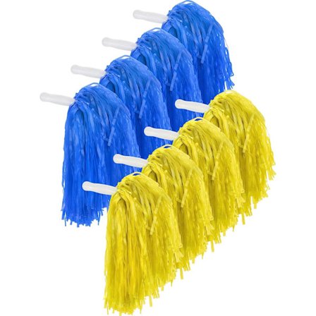 12 Pakk Cheerleading Pom Poms Sports Dance Cheer Plast Pom Pom for Sports Team Spirit Cheering
