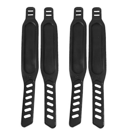 4 Pcs Foot Pedal Binding Band Foot Strap Lightweight Bike Pedal Plastic Straps For Gym Bike (black)