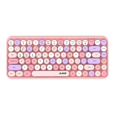 Trådlöst Bluetooth tangentbord, Mini 84 Key Retro Round Keycap Trådlöst Bluetooth tangentbord