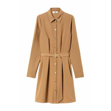 Twinset - Klänningar - Brun - Dam - Storlek: M, Dam, Storlek: M