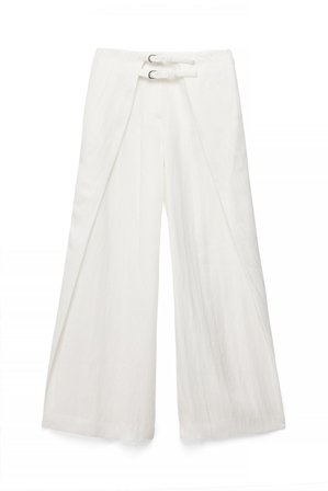 NA-KD weite Hose mit Gürteldetail - Weite Hosen - Offwhite - EU 32