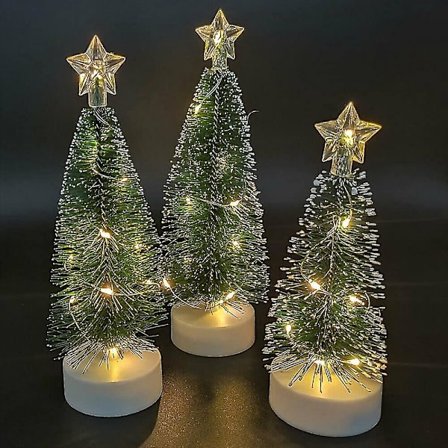 Night Lights Mini Cedar julgranar med LED-ljus
