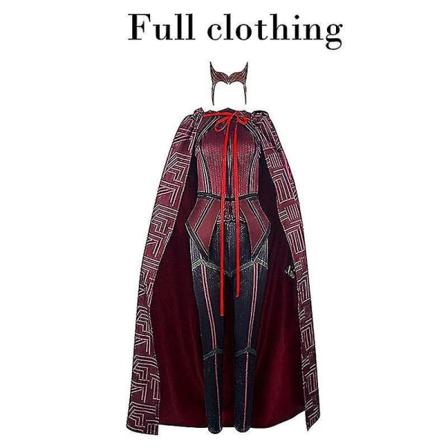 Marvel Superheroes P-jsmen Wanda Vision Scarlet Witch Cosplay Kostym Carnival Suit Mask Custom Hall