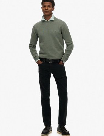 Superdry Merchant Sateen 5 Pocket Pant - Black - 33 x 32