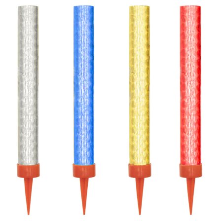 Islykter i forskjellige farger, 12 cm, 4-pakning