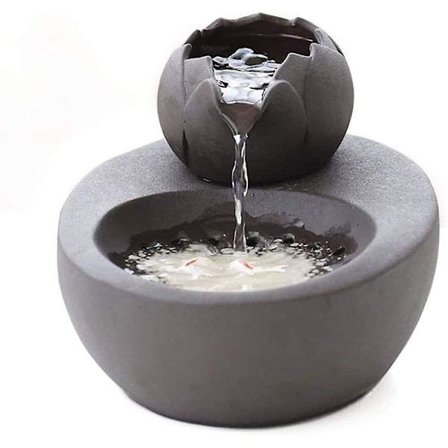 Kissan suihkulähde keraaminen lemmikkieläinten vedenannostelija - Lotus pystysuora kissan juomalähde - automaattinen kierto