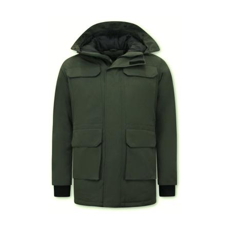 Enos Winter Parka Heren Lang - 7169 - Groen grön, Herr Vinterjackor, Herr, Storlek: M