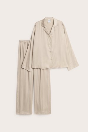 Kappahl | Piżama z satyny | Beżowy