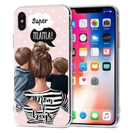 Mor til drenge mors dags gave super mor iPhone 13 12 Pro Max Mini