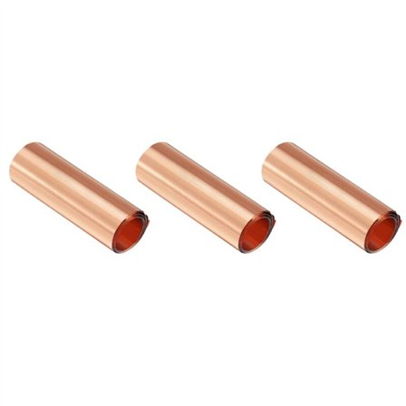 3X Kobberplade Rulle, Metalplade 1000mm x 100 0,03