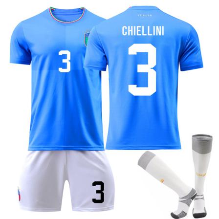 Qatar Fotbolls-vm 2022 Italien Fotboll Kit - Vit Blå L