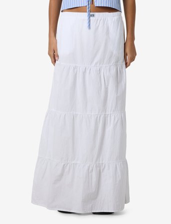 NOISY MAY Nmfreja Popeline Maxi Skirt Wvn - White - M