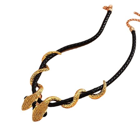 Halloween Smycken Halsband Kragekedja Choker Halloween Dekoration Dubbel Ormkedja