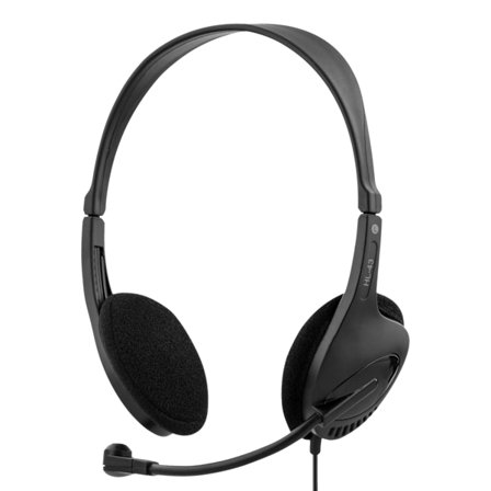 Headset, on-ear, volume control on the cable, 2 x 3