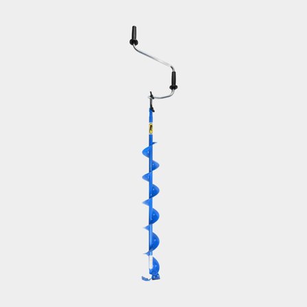 Trivella da ghiaccio iFish Royal Viking XL, Ø150 mm, con manovella pieghevole, per ghiaccio fino a 150 cm, blu