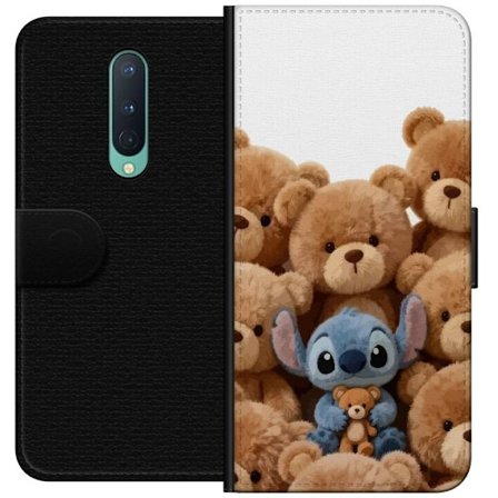 Kompatibel Tegnebogsetui til OnePlus OnePlus 8 SÃ ̧d og sikker illustration med Stitch omgivet af bamser, der skaber en varm og legende fÃ ̧lelse for 