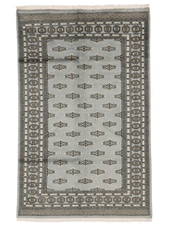 152X239 Alfombra Oriental Pakistan Bukara 2Ply Gris/Verde Oscuro (Lana, Pakistán)