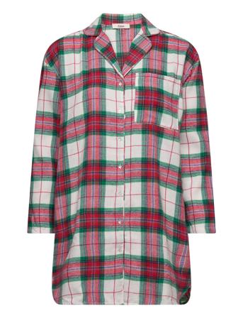 Jordan - Plaid Nightgown Nattkjole Rød Etam*Betinget Tilbud