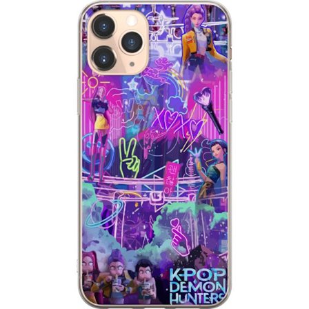 Yhteensopiva Puhelinkuori Apple iPhone 11 Pro Kpop Demon Hunters Neon City Lights Purple Glow Idol Energy Vibes