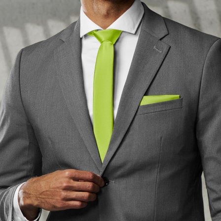 Lime Green 6cm Basic Tie for Men - Skinny ties