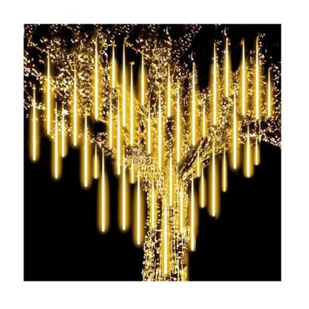 Roytong Meteorskur Regndroppar Ljus, LED Istapp Ljus Varm Vit