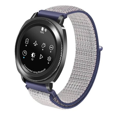 Samsung Galaxy Watch (46mm) nylon velcro closure watch band replacement - Blue