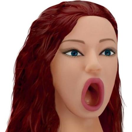 Redhead sugande Vibrerande Uppblåsbar Sexdocka - Vibee-Doll Collection