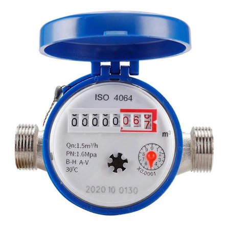 Vattenmätare Bekväm Noggrann Koppar Vattenmätare Vattenräknare För Trädgård