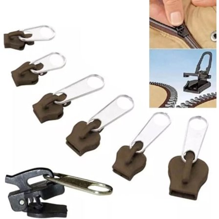 Fix lynlås trækker, 12PC lynlås skyder reparation øjeblikkelig sæt, 3 størrelser udskiftning lynlås skyder, Fix lynlås aftagelig redning udskiftning 