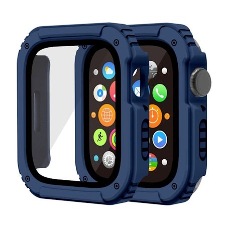 Apple Watch 40mm cover with tempered glass - Midnight Blue