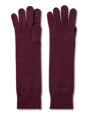 DAY ET Day Merino Knit Gloves - Burgundy - ONE SIZE