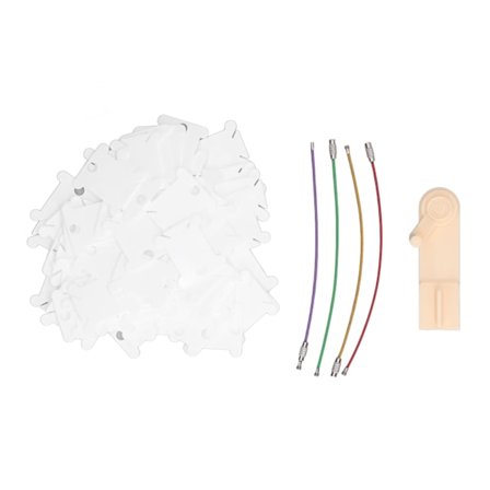 100 stk. Plastiktrådspoler med manuel spoleopvikler DIY-håndværk Nem opbevaring Broderispoler til håndarbejde Syning Hvid