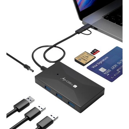 TECHLY Card Reader and Hub USB A/C