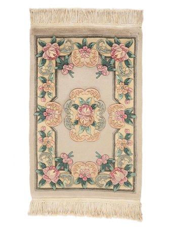 Hand Knotted China 90 Line Rug 60X90 Wool Orange/Brown Small