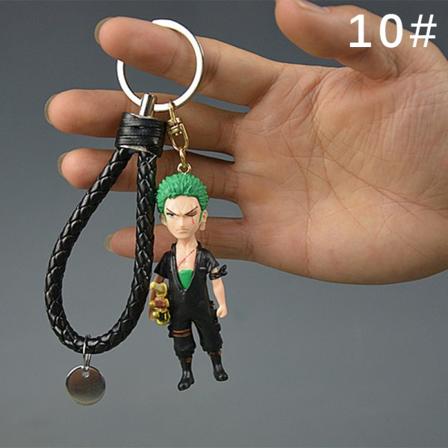 Action One Piece Nyckelring 3D PVC Luffy Zoro Sanji figurmodell 10#
