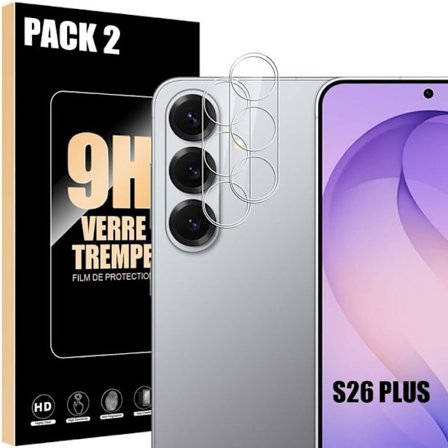 2x Skyddskamera härdat glas - BOOLING - för Samsung Galaxy S26 Plus - Stötsäker Repfria